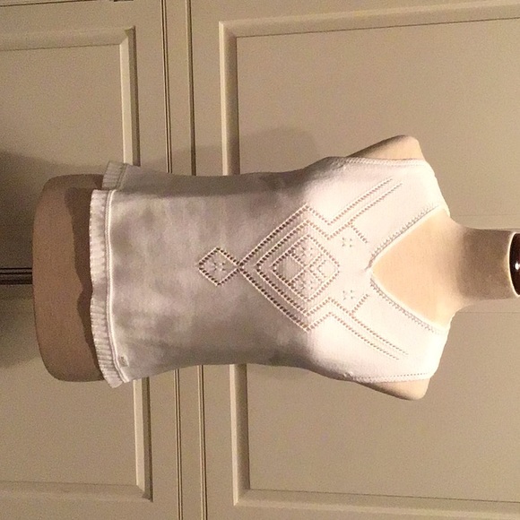 BLUE WILLI’S WHITE 100% HEAVYISH COTTON KNIT TOP - Picture 1 of 3